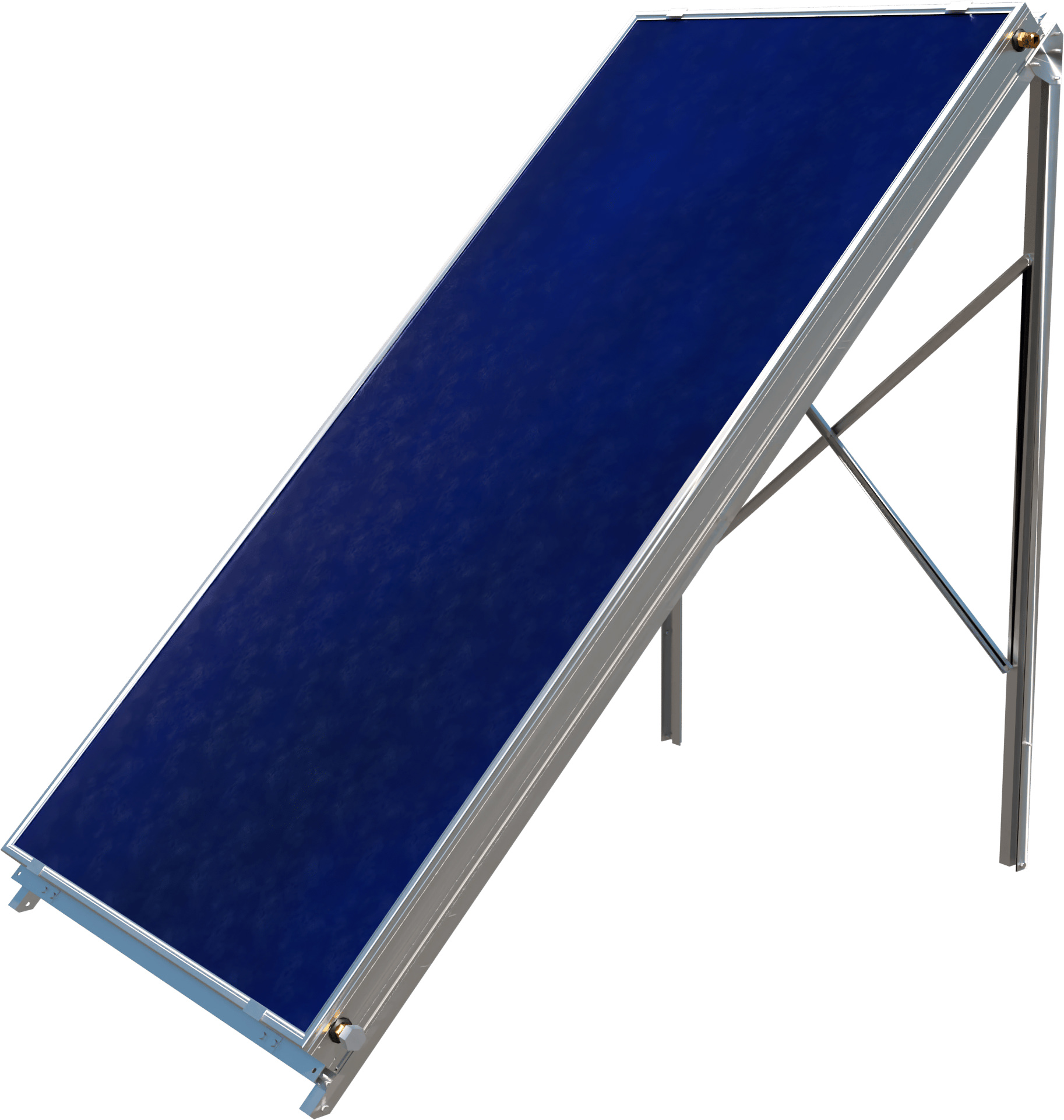 SunRain Solar Flat Plate Collector with Ground Mounting Stand - SRCC solar water heater