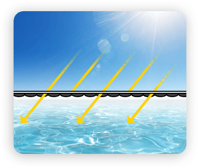 Captures solar energy