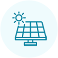 Solar pool panels icon