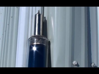 Solar Vacuum tube test in Sunny winter day Solar Vacuum tube test in Sunny winter day