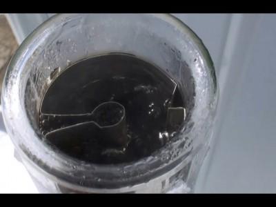 Solar vacuum tube boiling water in Winter Solar vacuum tube boiling water in Winter