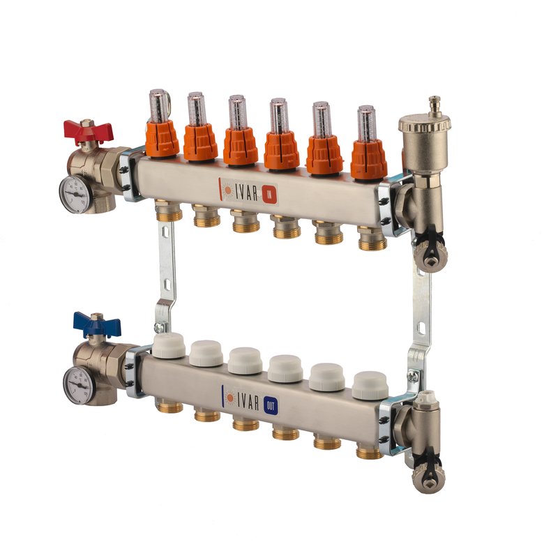 IVAR Manifolds for radiant floor heating