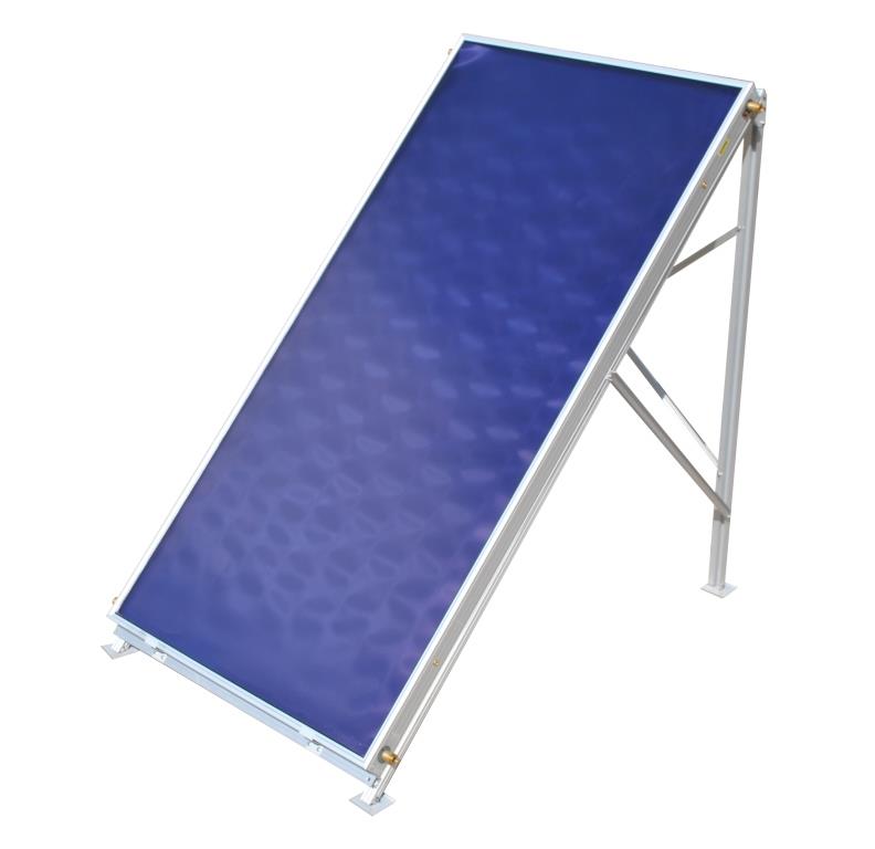 SunRain Solar Flat Plate Collector with Ground Mounting Stand - SRCC solar water heater