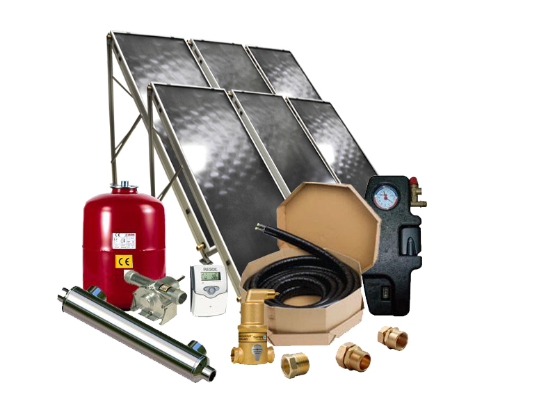 Solar Pool Heater -Flat Panel Collector Solar Pool Heating System - SPH-F6
