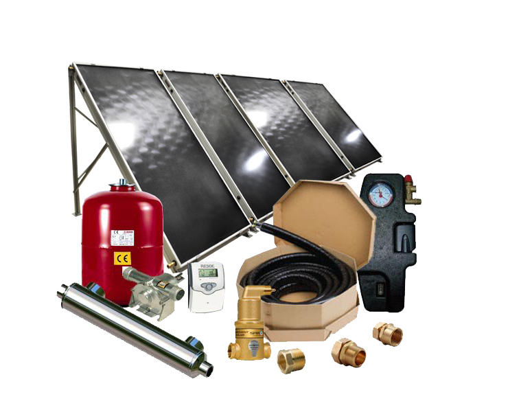 Solar Pool Heater -Flat Panel Collector Solar Pool Heating System - SPH-F4