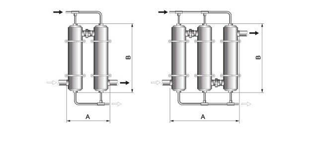 multiple pool heat exchangers for commercial pools