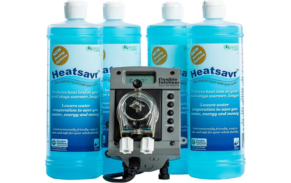 HEATSAVR Liquid Solar Pool Cover Kit with Pump - 4 Litres