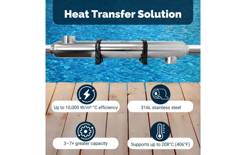 BluePool ST175S Heat Exchanger Stainless Steel 600k