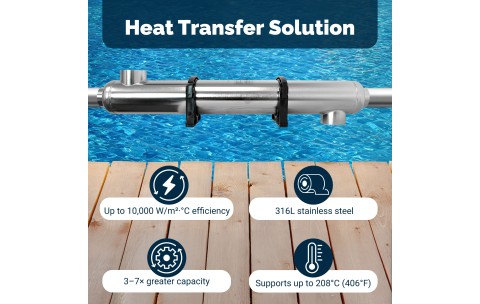 BluePool ST175S Heat Exchanger Stainless Steel 600k