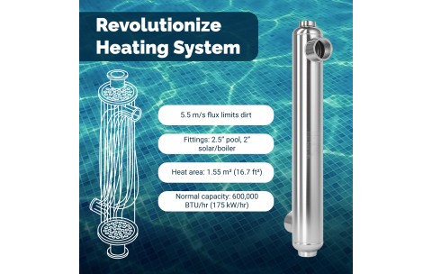 BluePool ST175S Heat Exchanger Stainless Steel 600k