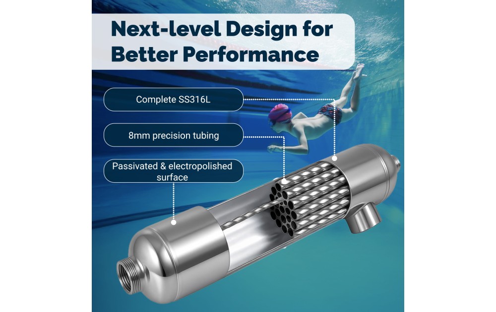 BluePool ST175S Heat Exchanger Stainless Steel 600k
