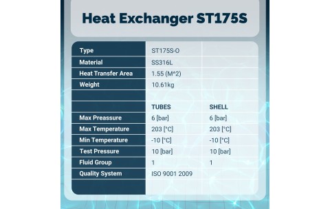 BluePool ST175S Heat Exchanger Stainless Steel 600k