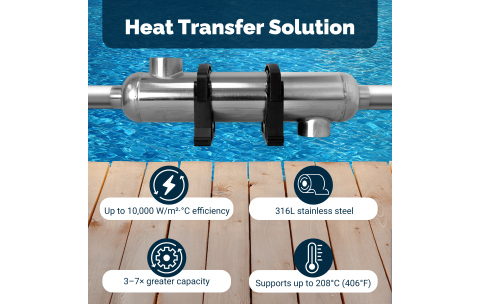 BluePool ST45S Heat Exchanger Stainless Steel 155k