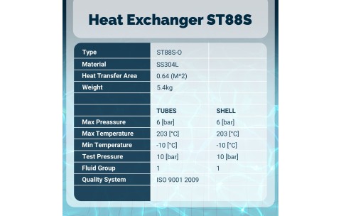 BluePool ST88S Heat Exchanger Stainless Steel 300k