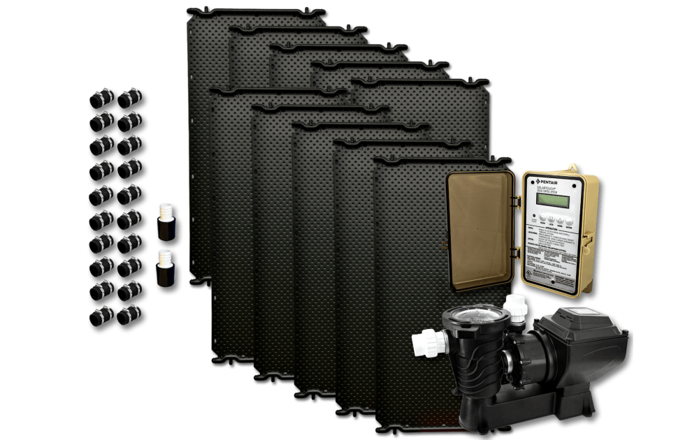 Thermax 10 Panel Solar Pool Heater with Solar Pump