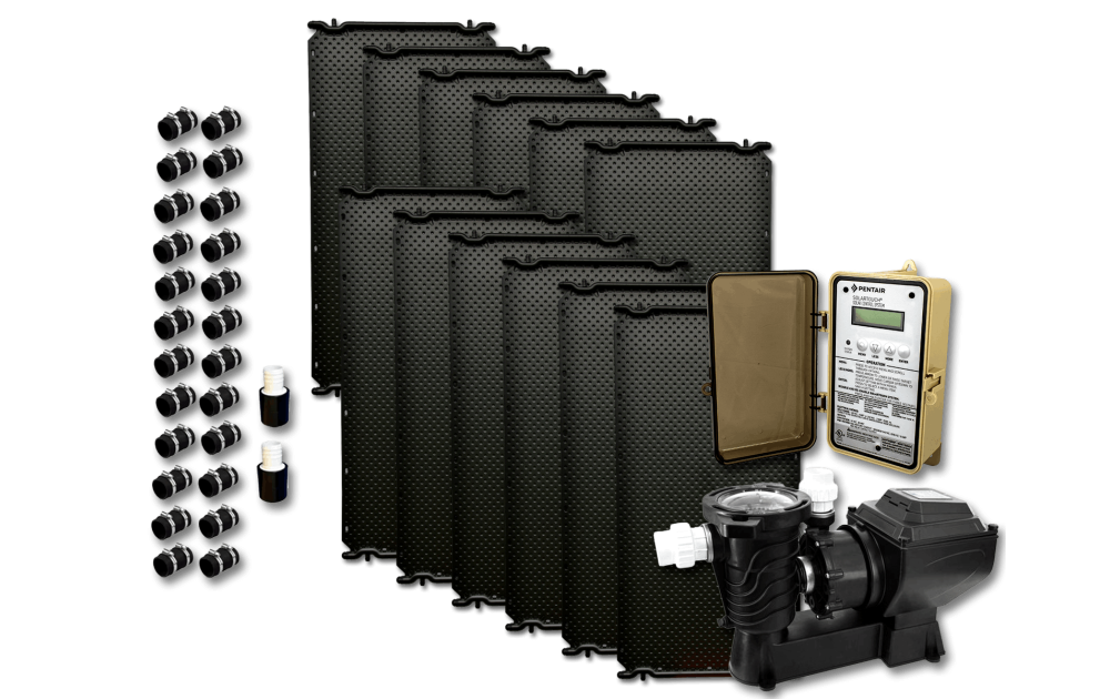 Thermax 12 Panel Solar Pool Heater with Solar Pump