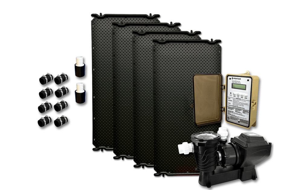 Thermax 4 Panel Solar Pool Heater with Solar Pump