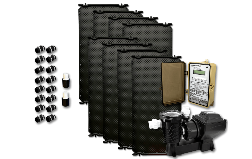 Thermax 8 Panel Solar Pool Heater with Solar Pump